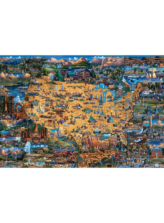 Buffalo Games - Dowdle - National Parks Map - 2000 Piece Jigsaw Puzzle for Adults -Challenging Puzzle Perfect for Game Nights - Finished Size is 38.50 x 26.50 - Image 2