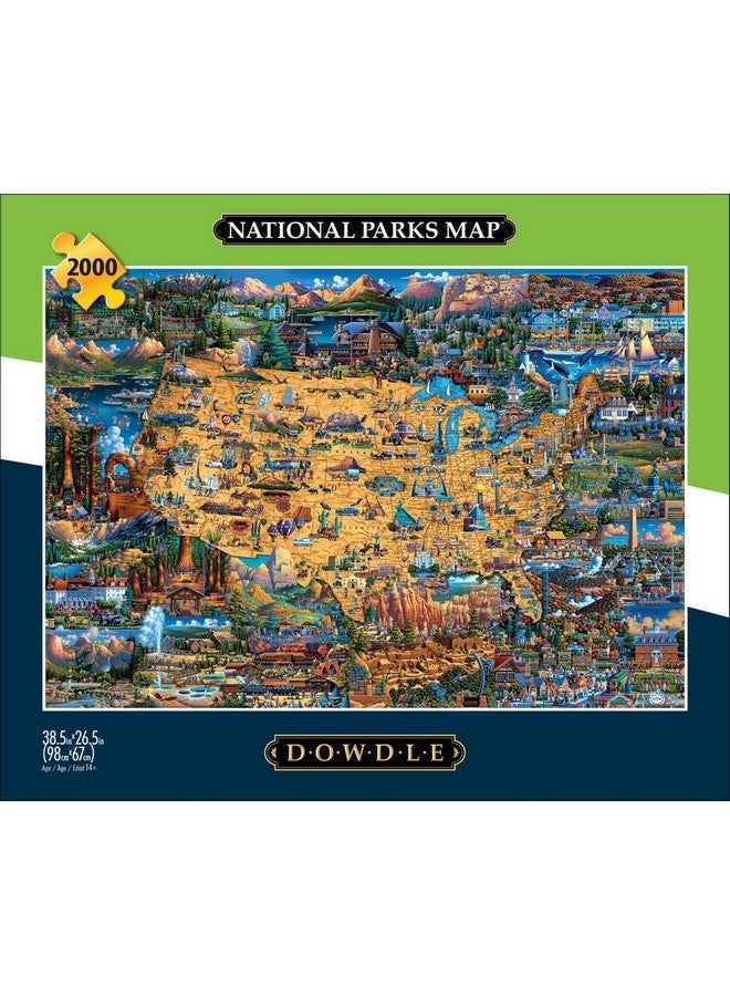 Buffalo Games - Dowdle - National Parks Map - 2000 Piece Jigsaw Puzzle for Adults -Challenging Puzzle Perfect for Game Nights - Finished Size is 38.50 x 26.50 - Image 3