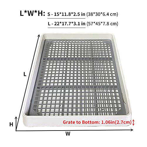 Oncpcare 22x18 Super Large Rabbit Litter Box with Grate for Cage, Extra Large Bunny Restroom Tray Pan Toilet, Fits 2 Rabbits - Image 2