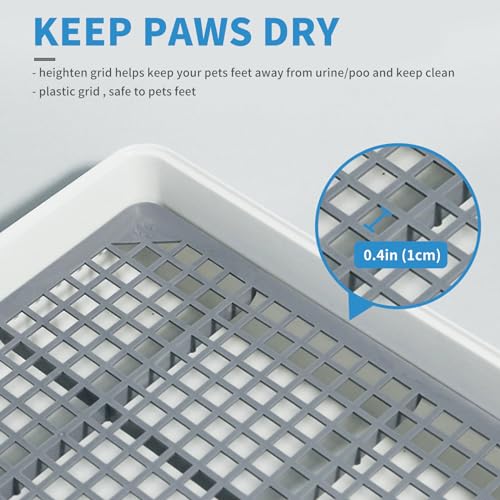 Oncpcare 22x18 Super Large Rabbit Litter Box with Grate for Cage, Extra Large Bunny Restroom Tray Pan Toilet, Fits 2 Rabbits - Image 3