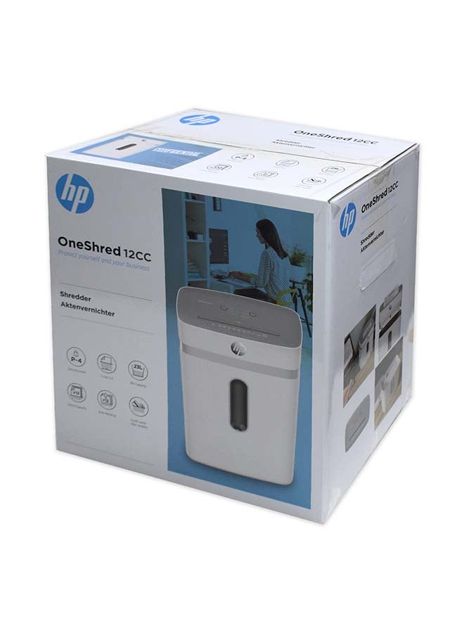 HP ماكينة تقطيع أوراق مقاس 12 سم مكعب، قطع مستعرض، سعة الصندوق 23 لتراً متعدد الألوان - Image 2