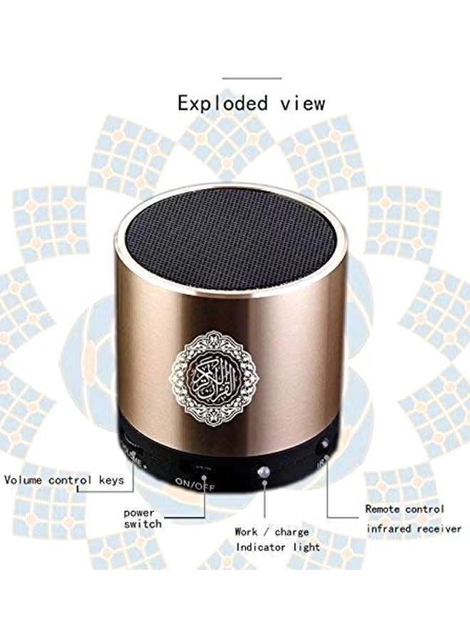 JAJEEK Quran Portable Bluetooth Speaker Gold - Image 5