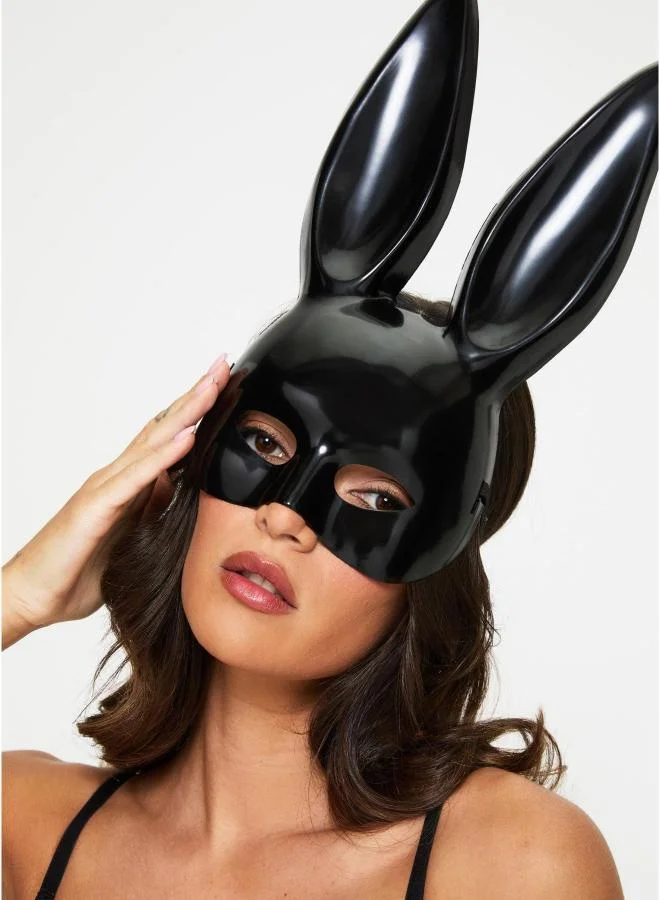 آن سمرز قناع أرنب أسود لامع من آن سمرز