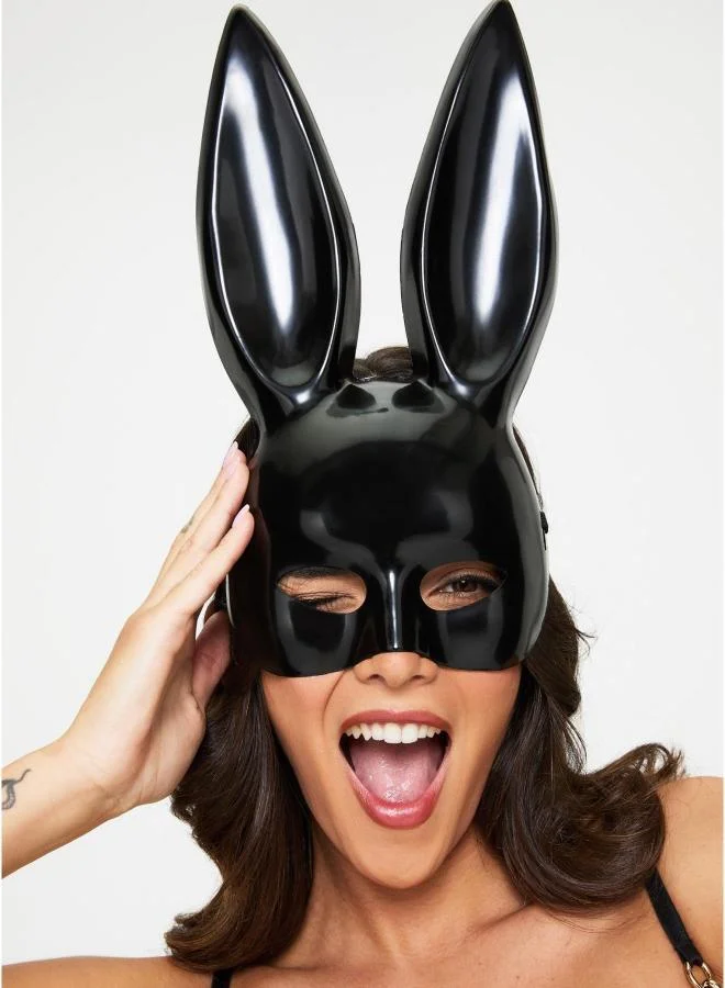آن سمرز قناع أرنب أسود لامع من آن سمرز