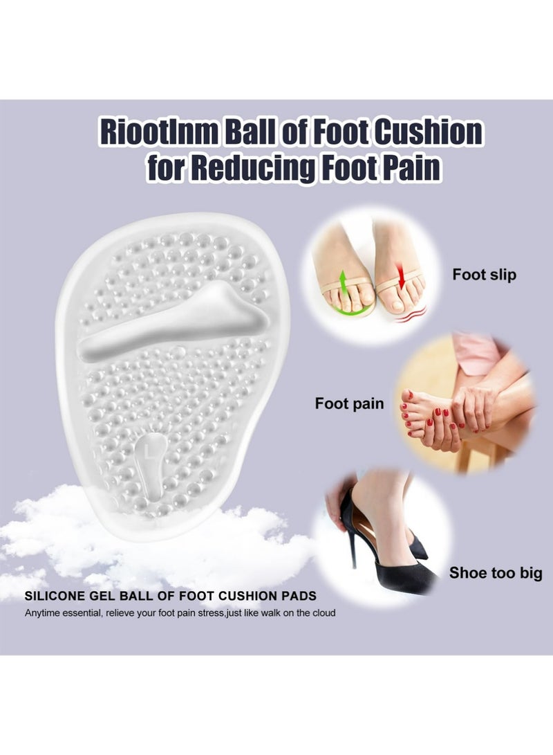 4 Pairs Ball of Foot Cushions, Metatarsal Pads Women, High Heels Non-Slip Comfort Pads, Shoe Support for Metatarsalgia Mortons Neuroma Pain Relief - Image 2