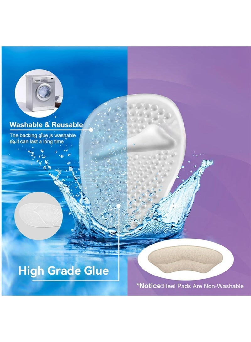 4 Pairs Ball of Foot Cushions, Metatarsal Pads Women, High Heels Non-Slip Comfort Pads, Shoe Support for Metatarsalgia Mortons Neuroma Pain Relief - Image 3