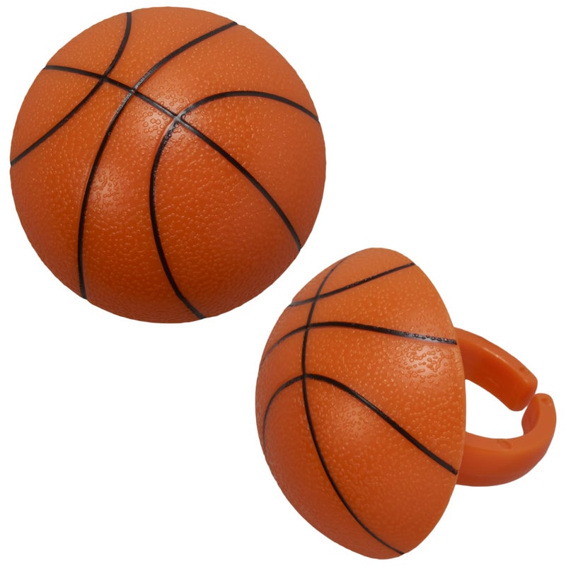 DECOPAC 3D Basketball Rings, Cupcake Decorations, Food Safe Cake Toppers â€“ 24 Pack - Image 5