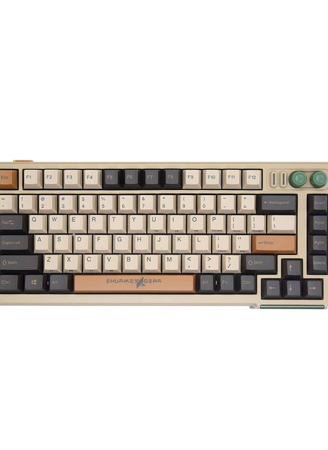 Varmilo Shurikey Saizo 002 75% Wired/Wireless Mechanical Gaming Keyboard, EC V2 Ivy Switches, Double Shot Keycaps, 4400mAh Battery Capacity, English (US) Layout, Brown