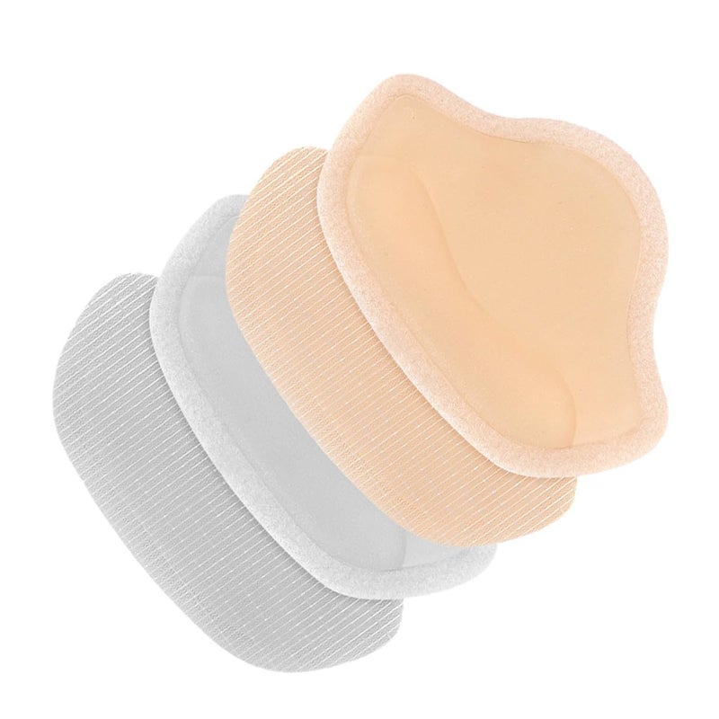 Self Adhesive Heel Pads 2 Pairs Replaceable Wear Resistant Cushions Skin Gray Colors - Image 2
