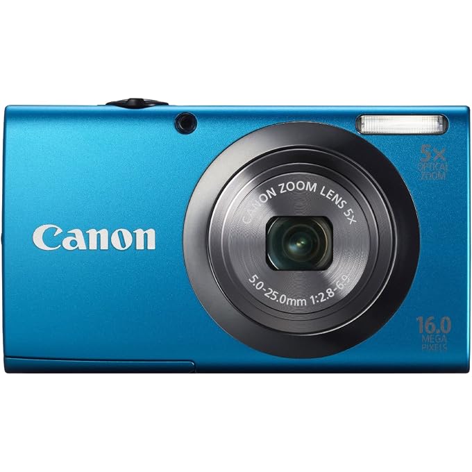 Canon PowerShot A2300 16.0 MP Digital Camera with 5X Optical Zoom (Blue) (Old Model) (Renewed) - Image 1
