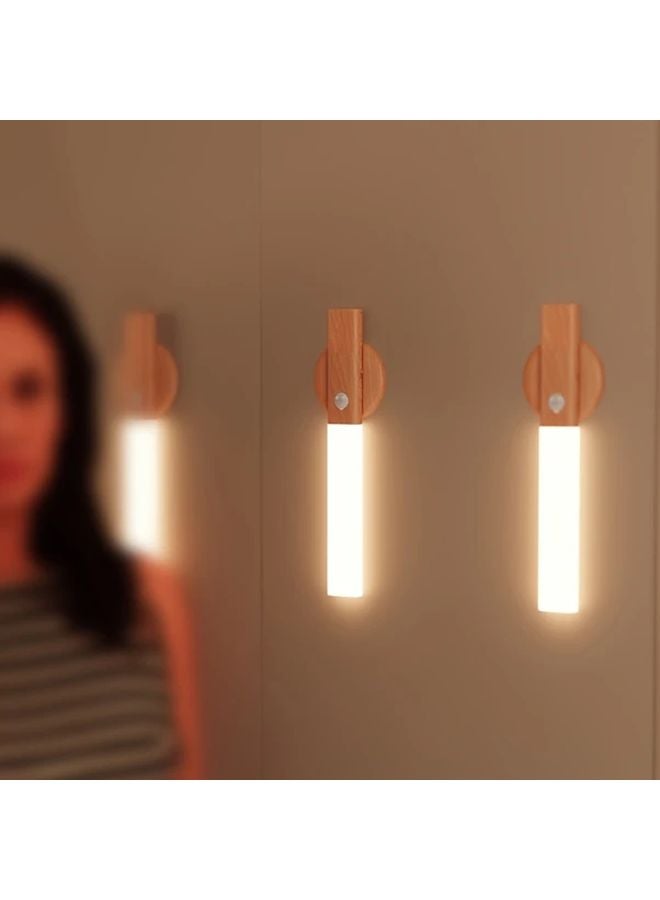 Smart Motion Sensor Night Light USB Rechargeable Magnetic Wall Lamp Warm Light - Image 2