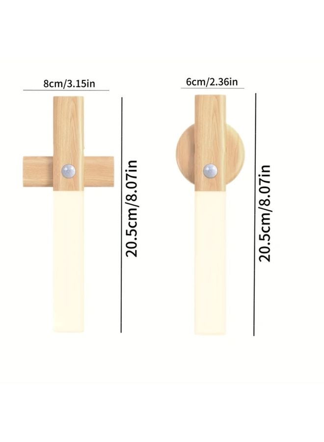 Smart Motion Sensor Night Light USB Rechargeable Magnetic Wall Lamp Warm Light - Image 3