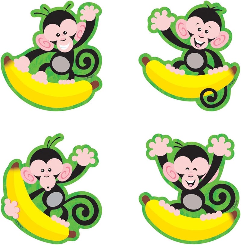 TREND Enterprises Monkeys and Bananas Mini Accents Variety Pack - 36 Count - Image 1