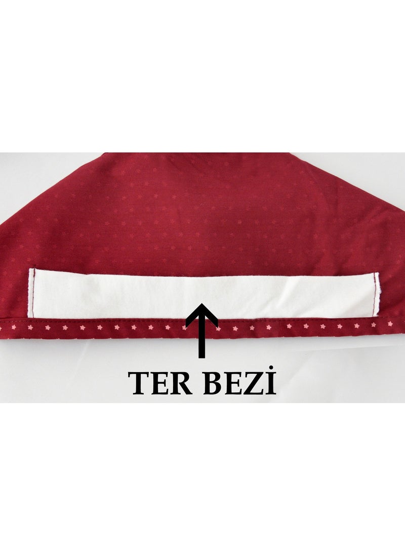 Nur Ortopedi Oil Heart Rhythm Embroidered Doctor Nurse Hospital Medical Surgical Bonnet  - Image 2
