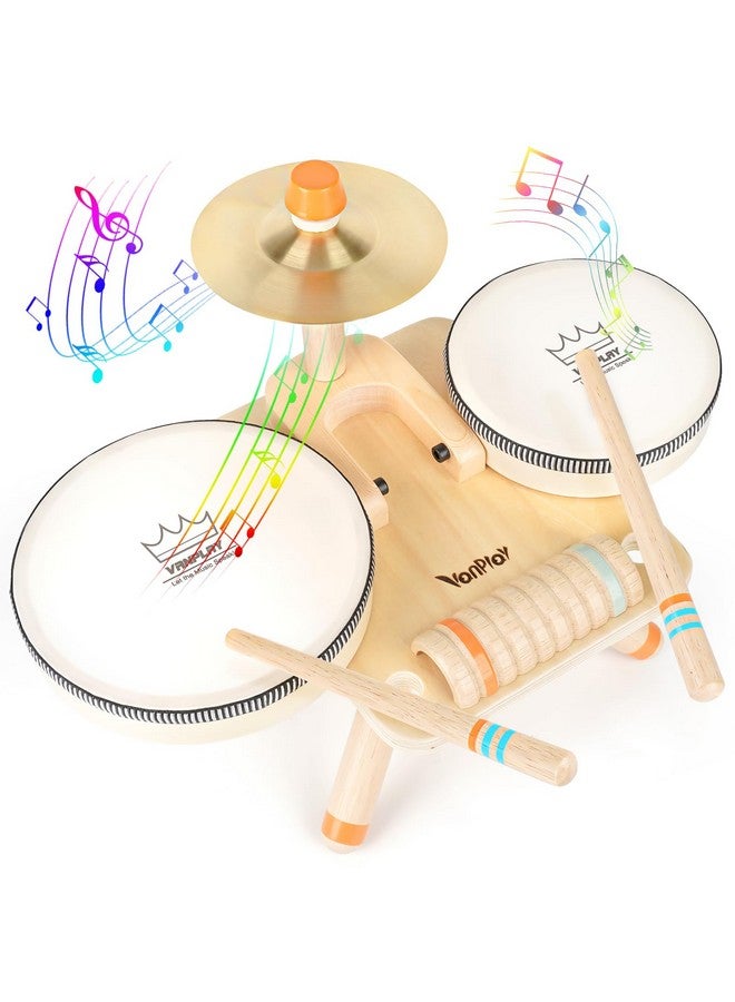 فانبلاي ألعاب مونتيسوري للبنات بعمر سنة واحدة، مجموعة طبول للأطفال الصغار من عمر 1 إلى 3 سنوات، ألعاب موسيقية خشبية للأطفال من عمر 6 إلى 12 إلى 18 شهرًا، ألعاب الآلات الموسيقية للأولاد بعمر 1 إلى 2 سنة، هدايا عيد الميلاد الأول - Image 1