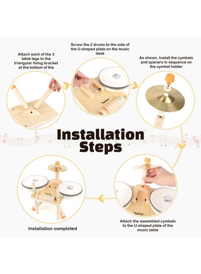 فانبلاي ألعاب مونتيسوري للبنات بعمر سنة واحدة، مجموعة طبول للأطفال الصغار من عمر 1 إلى 3 سنوات، ألعاب موسيقية خشبية للأطفال من عمر 6 إلى 12 إلى 18 شهرًا، ألعاب الآلات الموسيقية للأولاد بعمر 1 إلى 2 سنة، هدايا عيد الميلاد الأول - Image 5