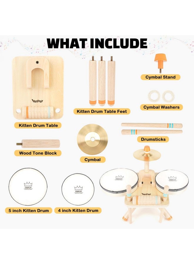فانبلاي ألعاب مونتيسوري للبنات بعمر سنة واحدة، مجموعة طبول للأطفال الصغار من عمر 1 إلى 3 سنوات، ألعاب موسيقية خشبية للأطفال من عمر 6 إلى 12 إلى 18 شهرًا، ألعاب الآلات الموسيقية للأولاد بعمر 1 إلى 2 سنة، هدايا عيد الميلاد الأول - Image 3