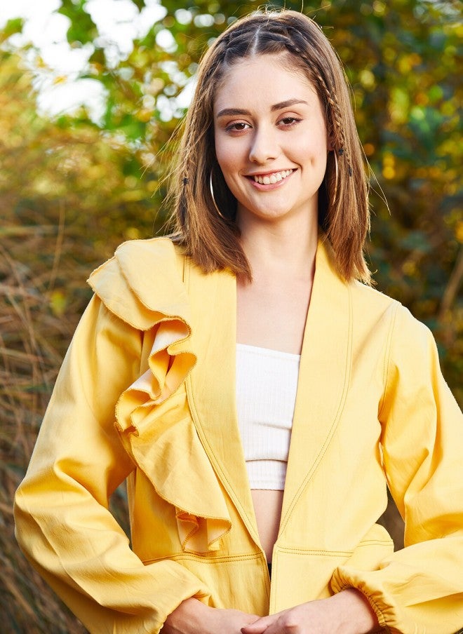 Athena جاكيت جينز قطن مفتوح من الأمام للنساء - Image 2