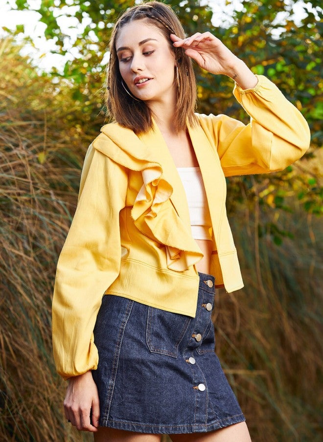 Athena جاكيت جينز قطن مفتوح من الأمام للنساء - Image 3