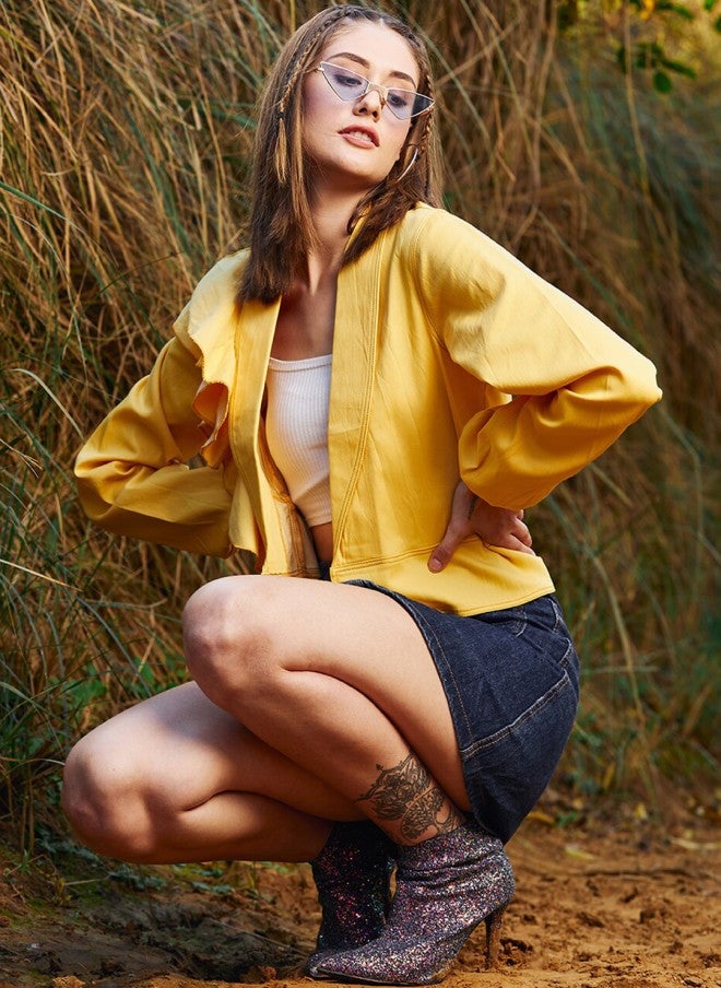 Athena جاكيت جينز قطن مفتوح من الأمام للنساء - Image 5