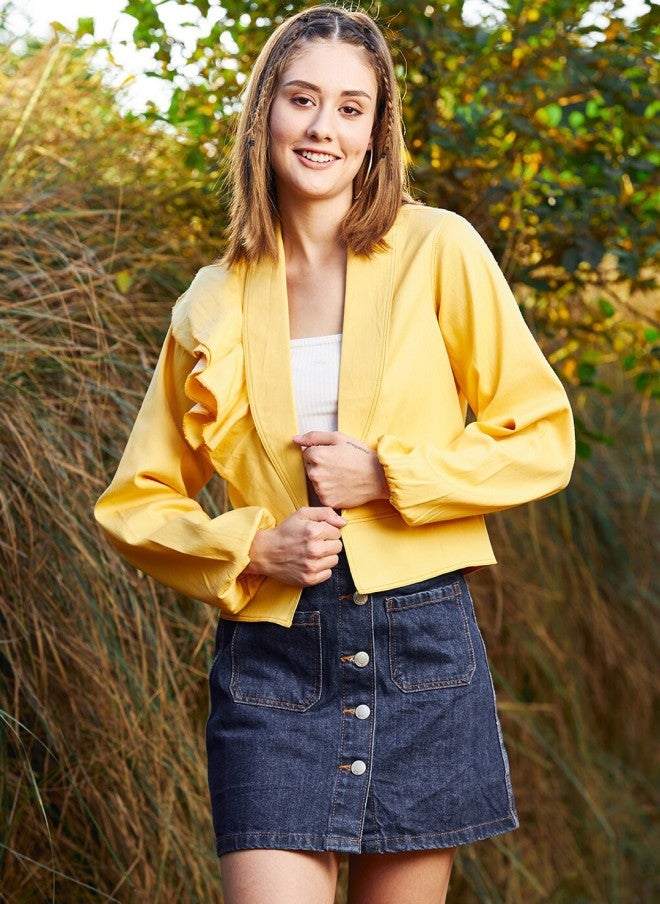 Athena جاكيت جينز قطن مفتوح من الأمام للنساء - Image 1