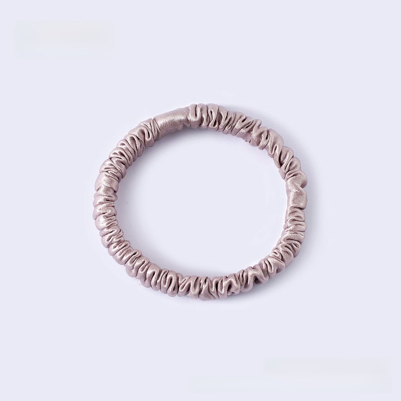 Generic 19mm Silk Hair Ties, Gentle Elastic No-Damage Bands Lotus pollen