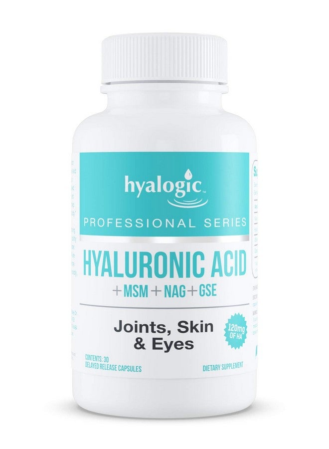 Hyalogic Hyalogic Hyaluronic Acid Delayed Release Capsules | Combo Formula w/Glucosamine MSM | Support Healthy Joints, Eyes and Skin and Overall Body | Promote Healthy Skin | 120 mg | Non-GMO (30 Count) - Image 1