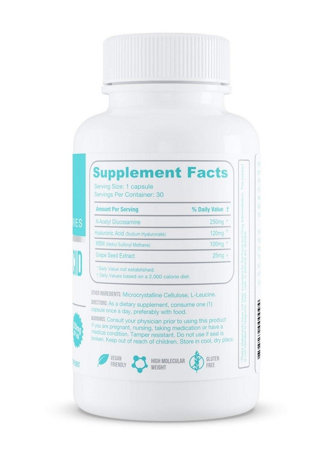 Hyalogic Hyalogic Hyaluronic Acid Delayed Release Capsules | Combo Formula w/Glucosamine MSM | Support Healthy Joints, Eyes and Skin and Overall Body | Promote Healthy Skin | 120 mg | Non-GMO (30 Count) - Image 3