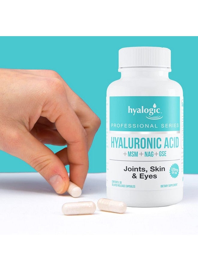 Hyalogic Hyalogic Hyaluronic Acid Delayed Release Capsules | Combo Formula w/Glucosamine MSM | Support Healthy Joints, Eyes and Skin and Overall Body | Promote Healthy Skin | 120 mg | Non-GMO (30 Count) - Image 4