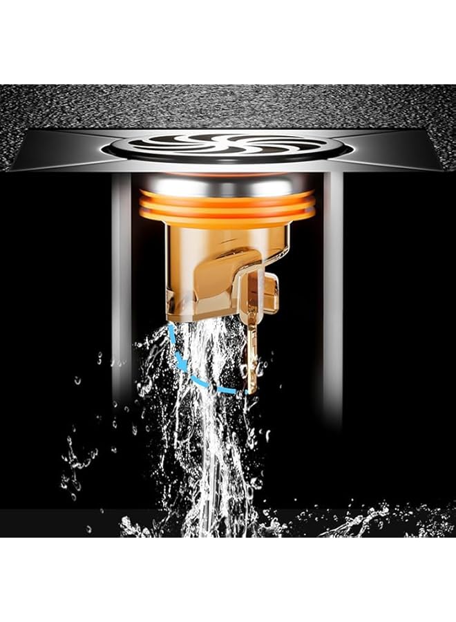 The Bros Odor Proof Floor Drain, Shower Floor Drain Backflow Preventer, Shower Floor Drain Drain Core Plug, Stainless Steel Floor Drains with Filter Trap Seal Hair Catcher Stopper, for Bathroom Kitchen  - Image 2