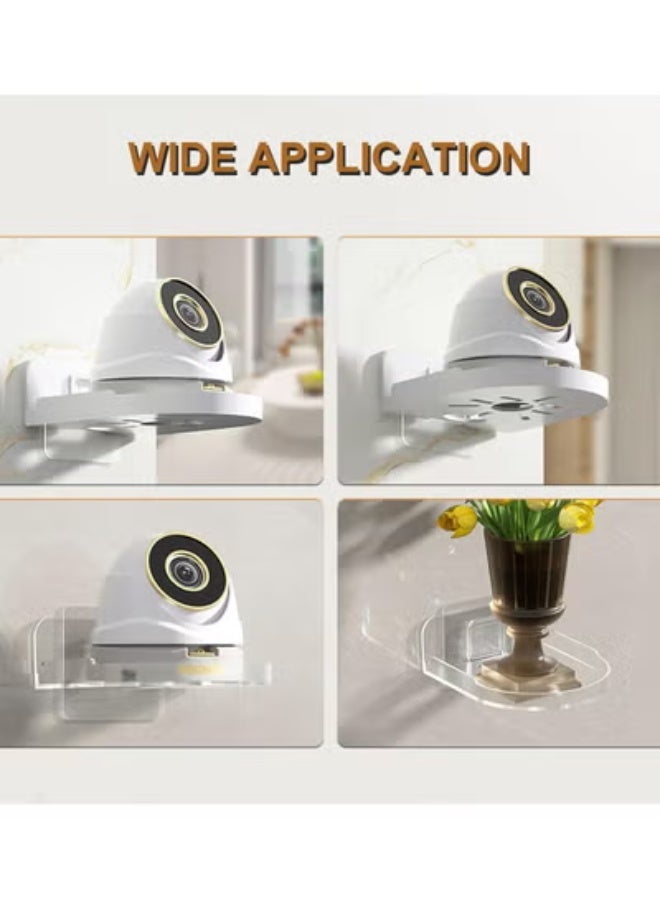 3 Set of Camera Shelf for Security Cameras, ABS Wall Camera Holder for Baby Monitors, Speakers, Universal Surveillance Cameras Holder (Transparent) - Image 2