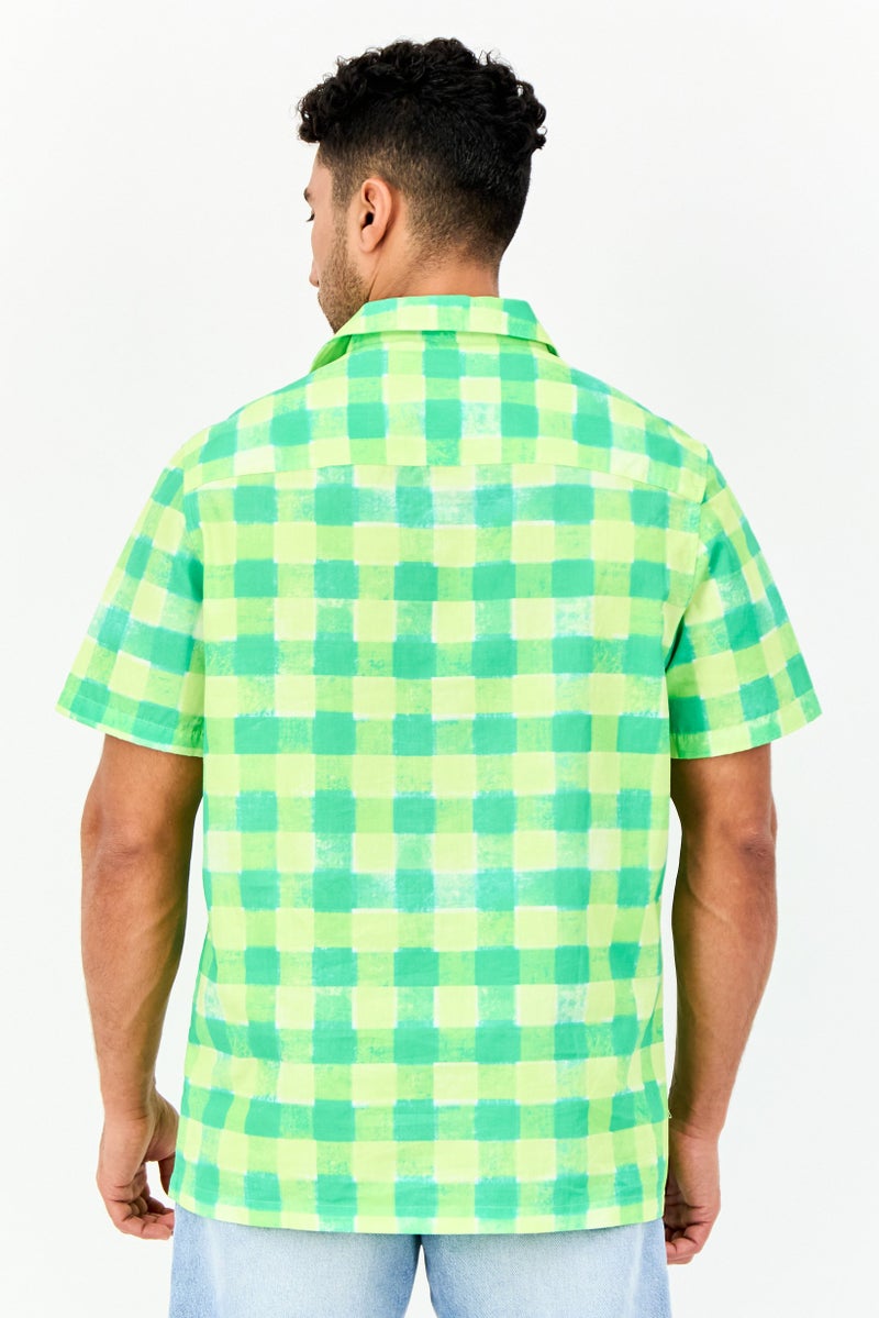 Asos Design Men Regular Fit Checkered Short Sleeves Casual Shirt, Multicolor - Image 3