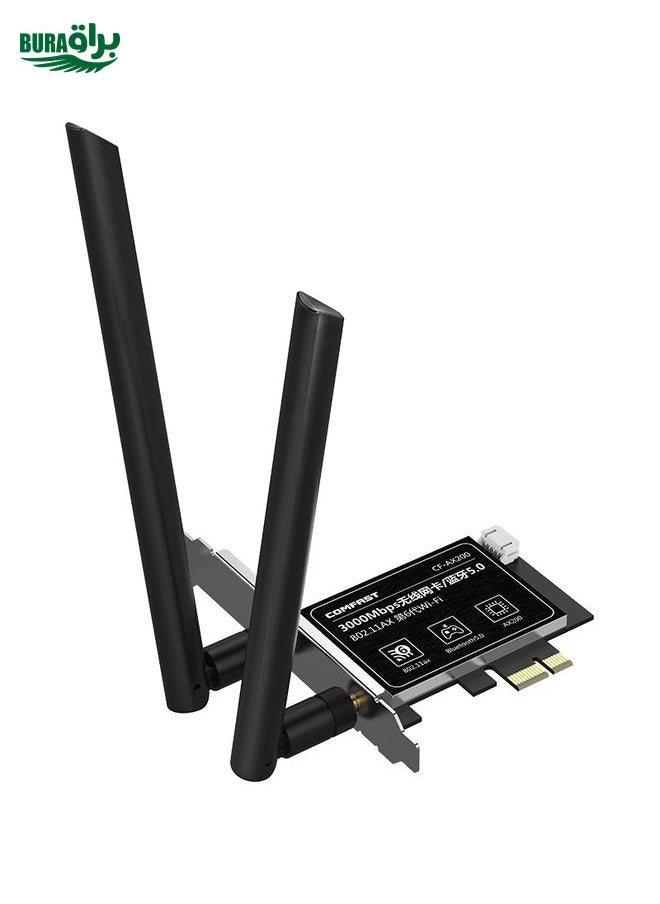 BURAQ COMFAST Gaming Game 3000Mbps Gigabit Dual-Frequency Wireless Desktop Computer PCIE Wireless Network Card, Coverage: AX200  - Image 3
