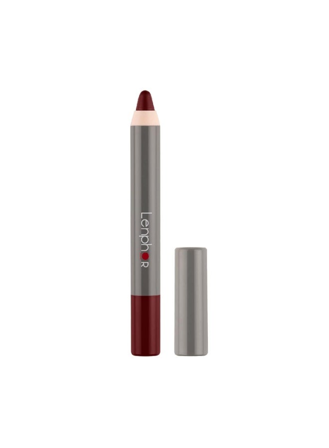 Lenphor Matt Show-Off 2 in 1 Crayon Lip Pencil Lipstick, Lip Liner Waterproof & Smudgeproof, Long Lasting, Matte Finish, Pointed Tip, Toffee Love, 2.8gm - Image 4