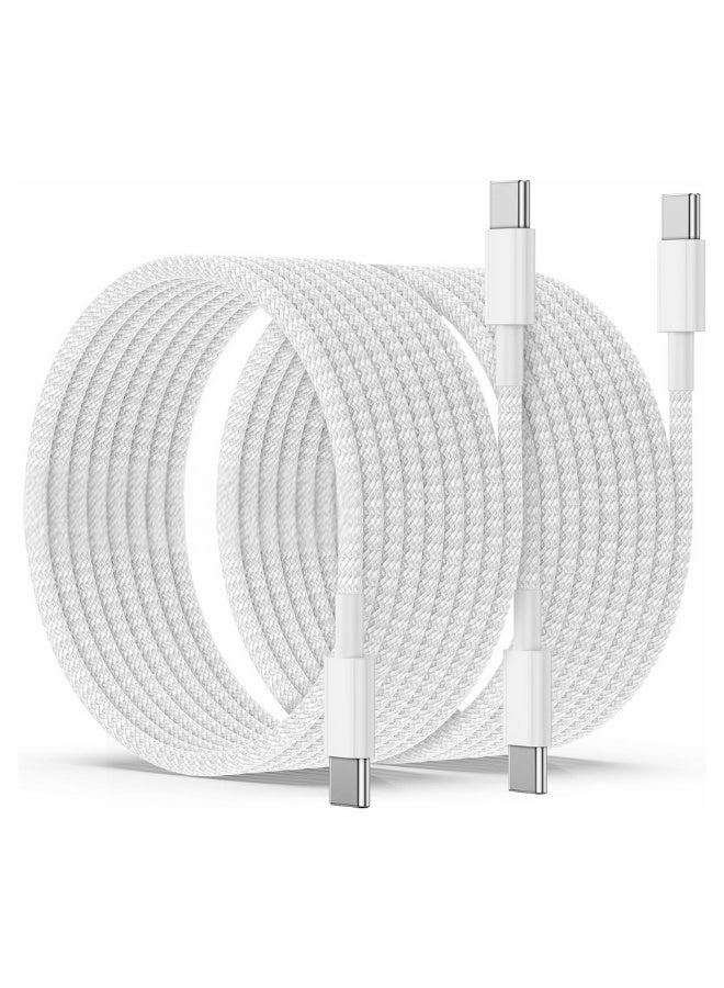 USB-C to USB-C Fast Charging Cable 6FT – 60W PD Nylon Braided for iPhone 16/15, MacBook, Samsung, iPad  - Image 1