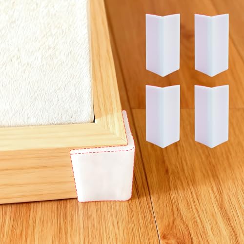 WSIWZAI Self Adhesive Baseboard Corner Blocks Thickened Rubber Corners Protectors Guards Trim for WallFurniture EdgeWhite 4PCS - Image 1