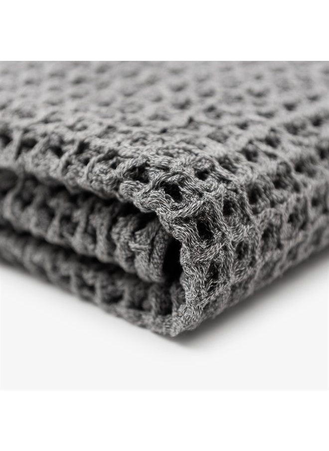 onsen Bath Sheet Set - Waffle Weave 100% Supima Cotton Towel - Lusciously Soft, Durable, Fast Absorbing Waffle Towel Bath Towel, Cinder Grey  - Image 2