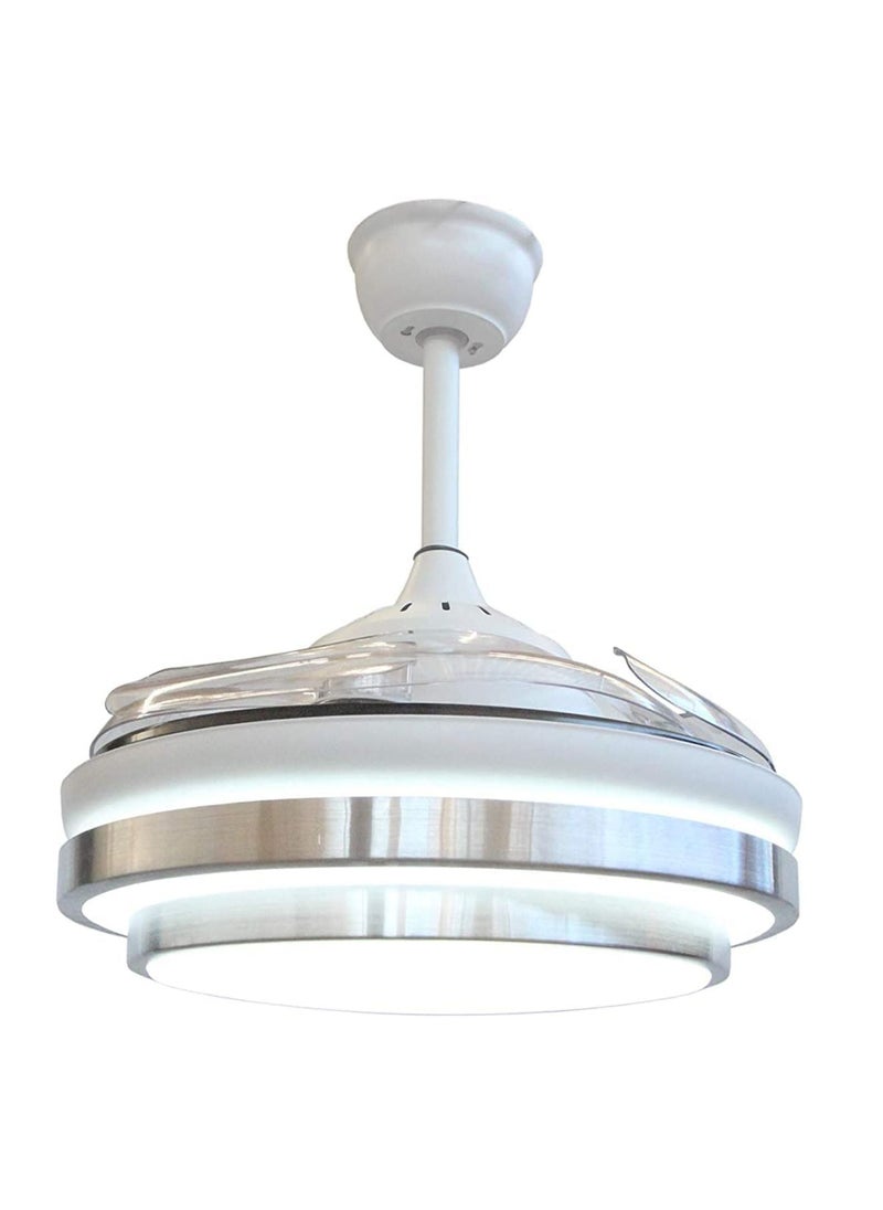 MODI - Ceiling Fan Light adjustable 3 color change with remote control silver color - Image 1