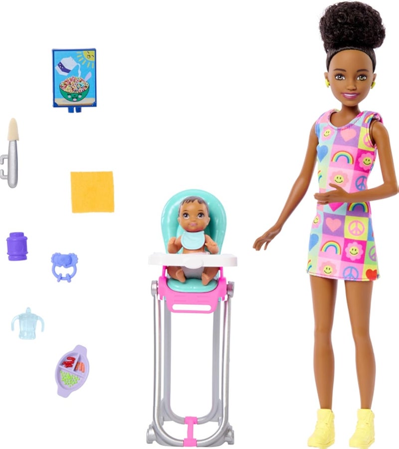 دمى ومجموعات لعب باربي سكيبر بيبي سيتر