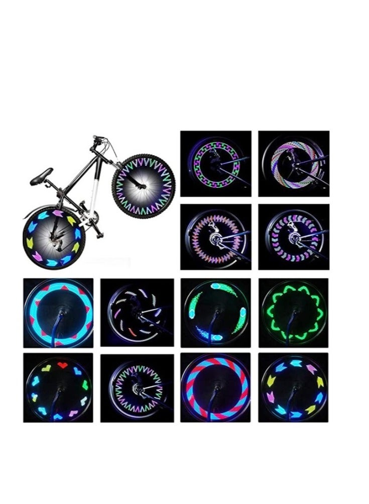 Y&D Bike Wheel Lights, Ultra Bright LED Waterproof Bicycle Spoke Tire Light 14-LED 30 Different Patterns Change for Mountain Bike/ Road Bikes/ Hybrid Folding (2 Pack)  - Image 1