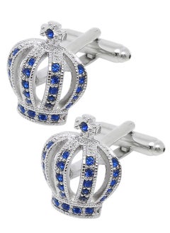 Royal Crown Blue Crystal Cuff Links For Men Lady In Gift Box Unisex Cufflinks For Business Wedding Anniversary Dress - pzsku/Z466E165499E2262BE28EZ/45/_/1735816679/d335ed47-2256-4374-a1cd-6b2c7111a2ce