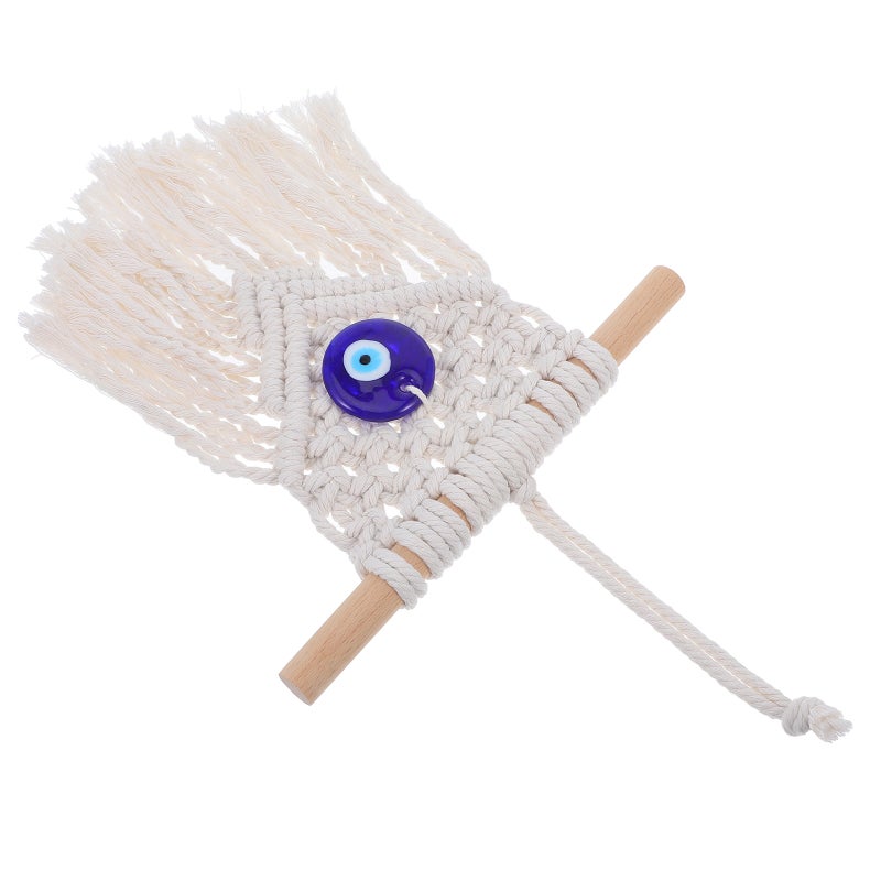 Macrame Tassel Tapestry Evil Eye Tapestry Rustic Style Tapestry Wall Hanging Decor - Image 1