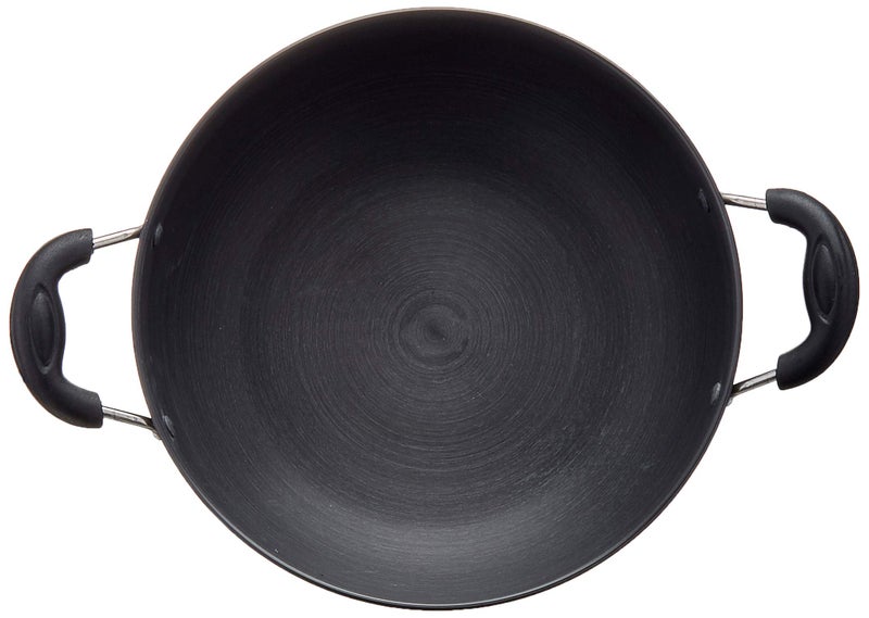 UCOOK by United Ekta Group Hard Anodised Induction Kadhai with Steel Lid |Black | 5 Litre | 28 cm - Image 3