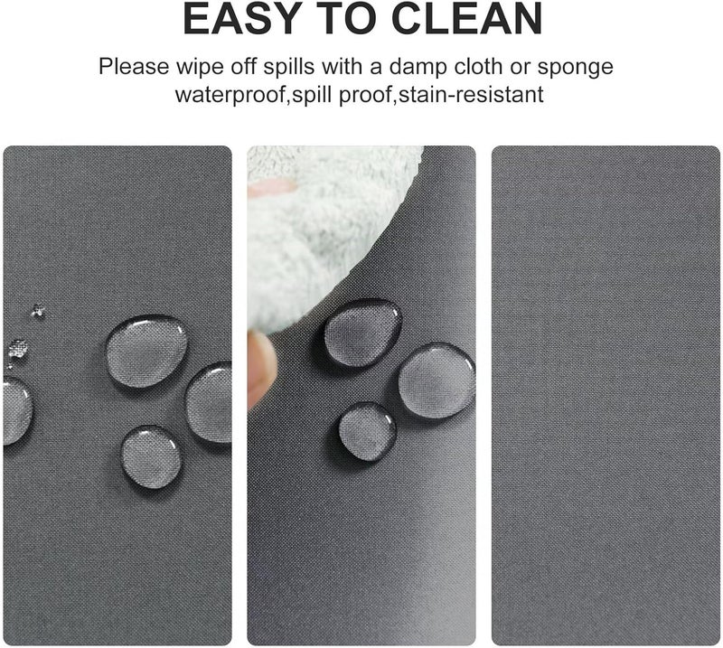 DWCN Light Grey Round Tablecloth, 120 cm, Stain Protection, Washable Table Linen, Waterproof Tablecloth for Dining Room, Garden, Party, Weddings or Household - Image 3