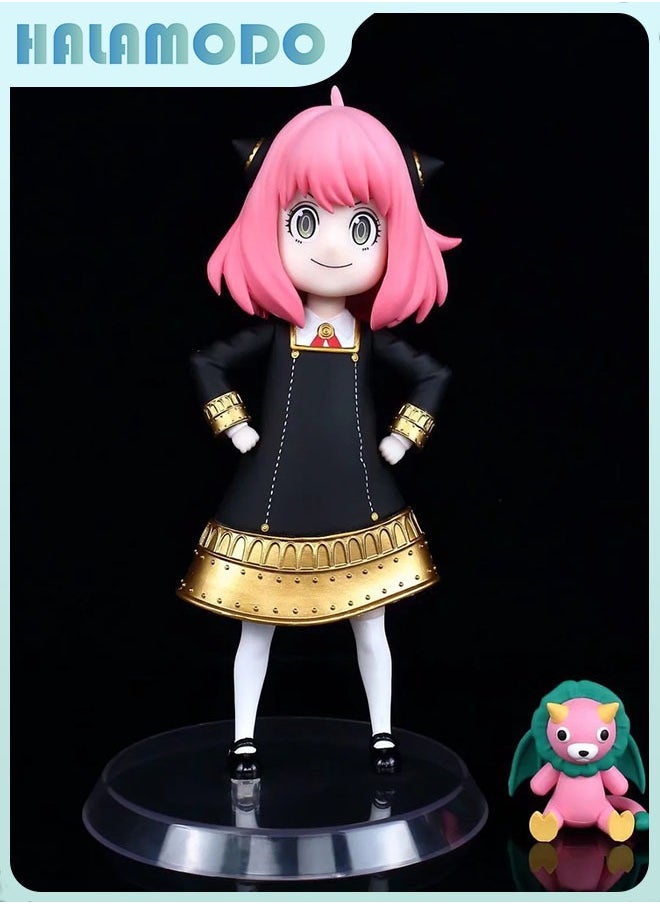 HALAMODO Spy x Family Standing Anya and Loid Forger Double Head Sculpture, Cute Figure Model, Decoration & Gift 16.5 cm  - Image 2