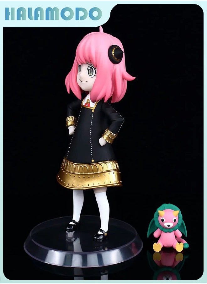 HALAMODO Spy x Family Standing Anya and Loid Forger Double Head Sculpture, Cute Figure Model, Decoration & Gift 16.5 cm  - Image 3