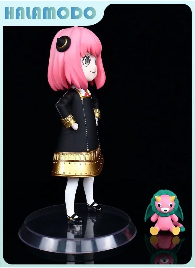 HALAMODO Spy x Family Standing Anya and Loid Forger Double Head Sculpture, Cute Figure Model, Decoration & Gift 16.5 cm  - Image 4