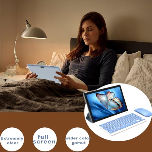 ZZB Tablet 2 in 1 Tablets 10 inch Android 15 Tablet Set with Keyboard Case Mouse Stylus Pen, 8GB+32GB Tablets 10.1" HD Touch Screen Tab, 2MP+8MP Dual Camera 6000mAh battery WiFi6 Bluetooth Tableta PC Blue - Image 4