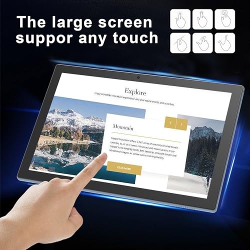 ZZB Tablet 2 in 1 Tablets 10 inch Android 15 Tablet Set with Keyboard Case Mouse Stylus Pen, 8GB+32GB Tablets 10.1" HD Touch Screen Tab, 2MP+8MP Dual Camera 6000mAh battery WiFi6 Bluetooth Tableta PC Blue - Image 5