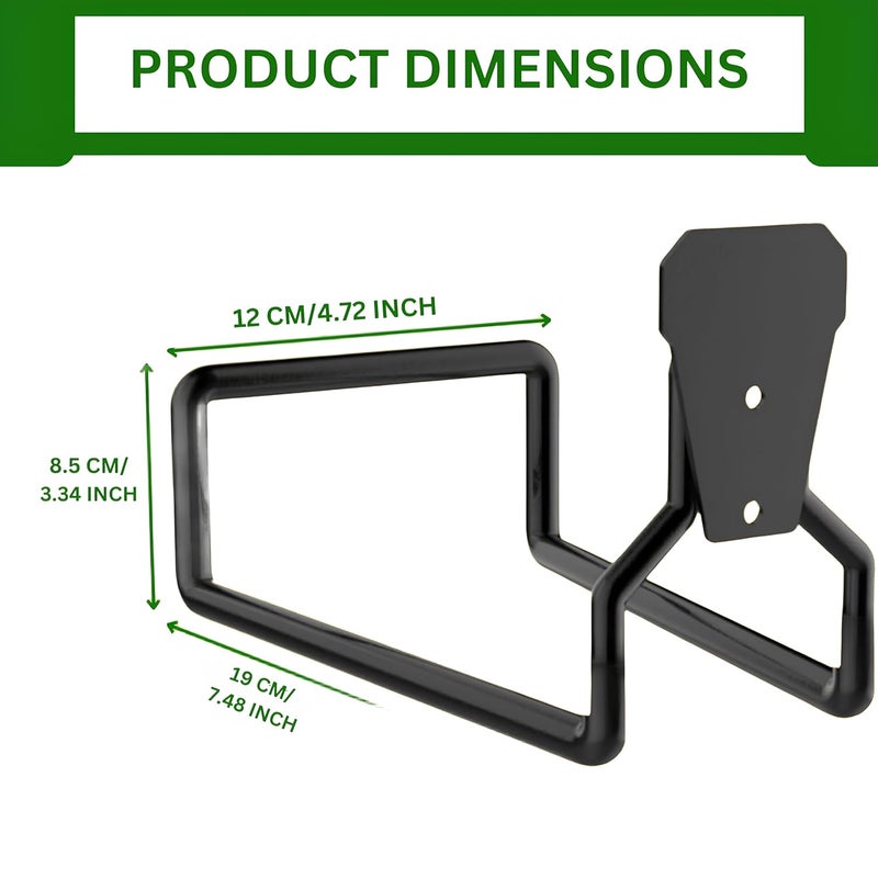 DECOCLOUD 4 PCS Garden Hose Holder Wall Mount – Heavy Duty Rustproof Metal Hose Hook for Outdoor, Garage, Fence, Shed – Water Hose Hanger Rack with Screws & Anchors – Hose Organizer for Yard, Patio - Image 2